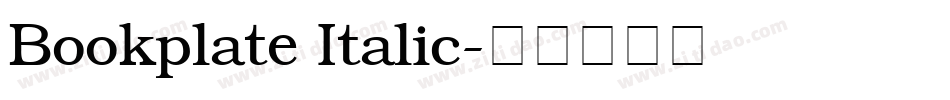 Bookplate Italic字体转换